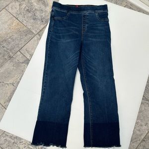 COPY - SPANX Cropped Flare Jeans Raw Hem Size Large